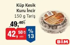TARİŞ KÜP KESİK KURU İNCİR 150 G